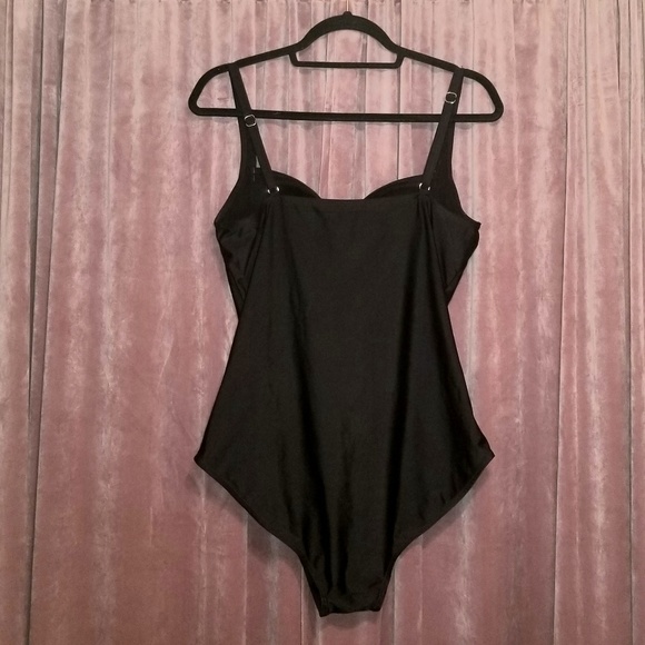 [Ekouaer] Black One Piece Swimsuit - Picture 7 of 7